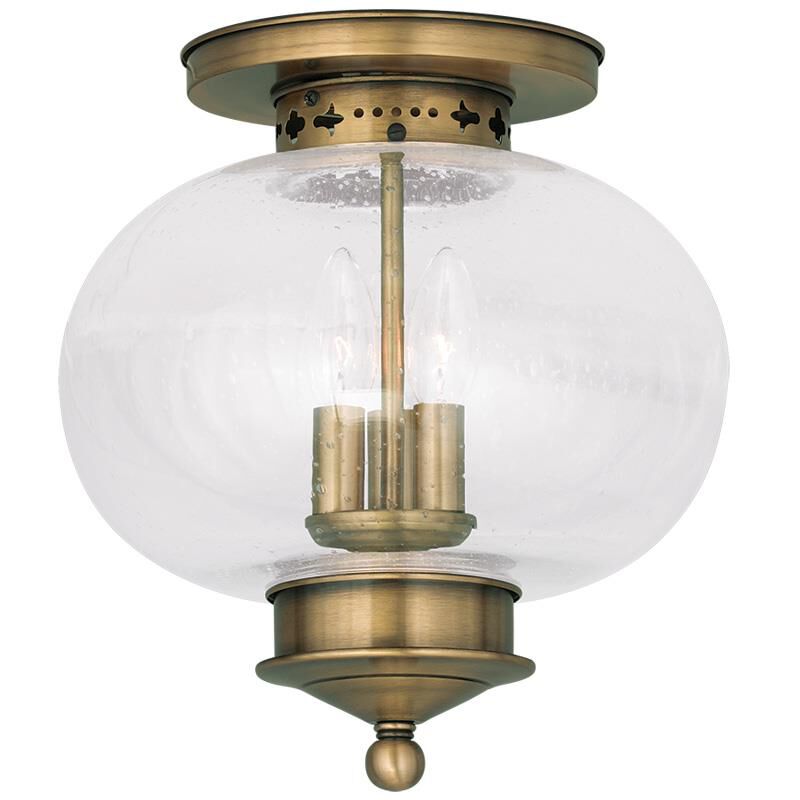 Harbor 11 Inch 3 Light Semi Flush Mount by Livex Lighting
